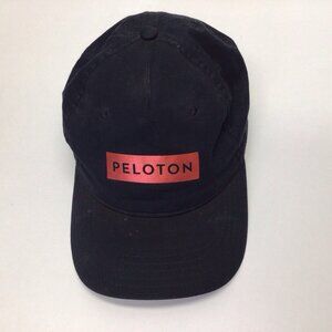 Peloton Hat Cap Black Athletic Running Lightweight Black Red Baseball